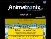 Tablet Screenshot of animatronix.com.mx